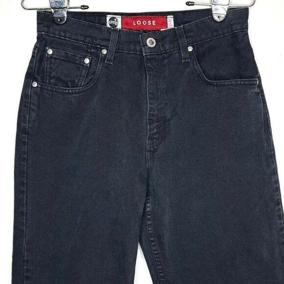Levi’s Silvertab Black Jeans Loose Denim Pants Size 7 28x31 Vintage Y2K 90s USA - Picture 3 of 13